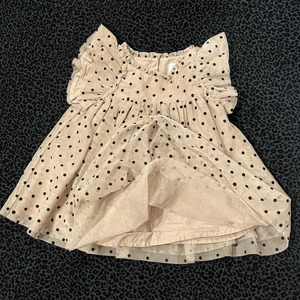 Girls Outfit Set Bundle Lot Of 3 Clothes 3-6M Polka Dots Floral Ruffle